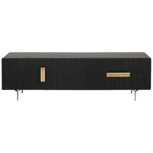 Dava Mango Wood 2 Door 2 Drawer TV Unit, 180cm, Black by Dodicci, a Entertainment Units & TV Stands for sale on Style Sourcebook
