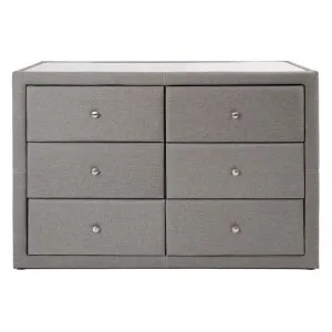 Mellong Fabric 6 Drawer Dresser, Light Grey by Dodicci, a Dressers & Chests of Drawers for sale on Style Sourcebook