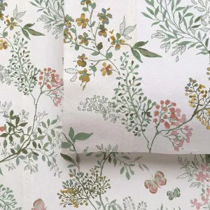 Accessorize Feuilles Floral Print Cotton Flannelette Sheet Set by null, a Sheets for sale on Style Sourcebook