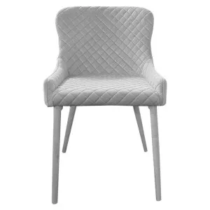 Calley Velvet Fabric Carver Dining Chair, Grey by HOMESTAR, a Dining Chairs for sale on Style Sourcebook
