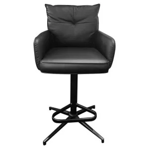 Kevin Faux Leather & Metal Gas Lift Bar Stool by HOMESTAR, a Bar Stools for sale on Style Sourcebook