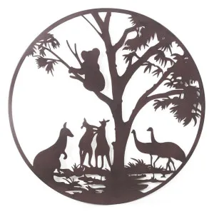 Avon Animal World Round Metal Wall Decor, Australian Wildlives, 80cm, Rust by PNC Imports, a Wall Hangings & Decor for sale on Style Sourcebook