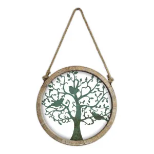 Shielhill Habitat Metal & Wood Round Hanging Wall Decor, 50cm by PNC Imports, a Wall Hangings & Decor for sale on Style Sourcebook