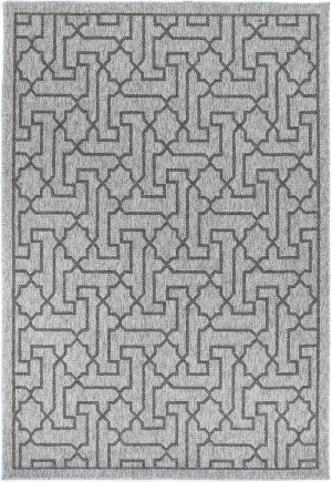 Alfresco Geometric Charcoal Flatweave Rug by Wild Yarn, a Contemporary Rugs for sale on Style Sourcebook