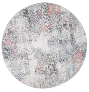 June Ernesto Grey & Terracotta Tribal Round Rug by Wild Yarn, a Contemporary Rugs for sale on Style Sourcebook