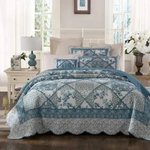 Classic Quilts Blue Bouquet Coverlet Set by null, a Quilt Covers for sale on Style Sourcebook