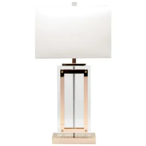 Vogue Metal & Glass Base Table Lamp by Cristaletta Living, a Table & Bedside Lamps for sale on Style Sourcebook