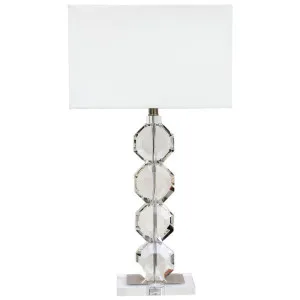Ollie Glass Base Table Lamp by Cristaletta Living, a Table & Bedside Lamps for sale on Style Sourcebook