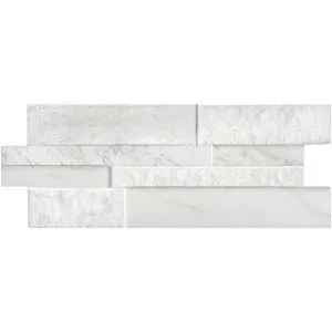 Marmi Marble White Textured Tile by Beaumont Tiles, a Outdoor Tiles & Pavers for sale on Style Sourcebook