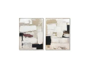 Set of 2 Original Abstract Wall Art Canvas 120cm x 90cm by Luxe Mirrors, a Artwork & Wall Decor for sale on Style Sourcebook