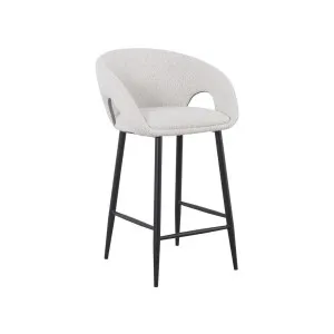 Miley Bar Stool - Pearl Grey Boucle (Set of 2) by Calibre Furniture, a Bar Stools for sale on Style Sourcebook