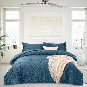 Bas Phillips Barossa Valley Velvet Quilted Denim Quilt Cover Set by null, a Quilt Covers for sale on Style Sourcebook