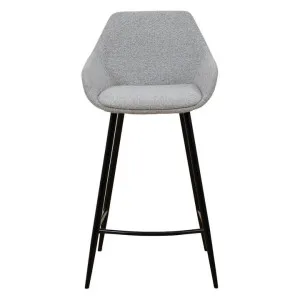 Cressy Fabric Counter Stool, Set of 2, Spec Grey / Black by Conception Living, a Bar Stools for sale on Style Sourcebook