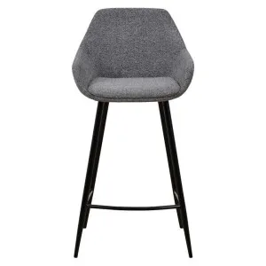 Cressy Fabric Counter Stool, Set of 2, Spec Charcoal / Black by Conception Living, a Bar Stools for sale on Style Sourcebook