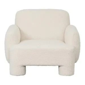 Ronay Boucle Fabric Armchair, Ivory by Conception Living, a Chairs for sale on Style Sourcebook