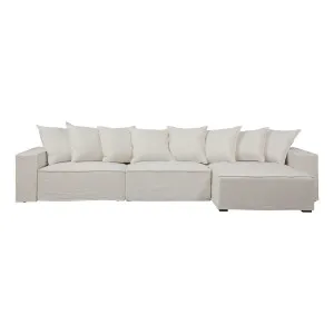 Loft 3 Seater Sofa + Chaise in Faye White RHF  by OzDesignFurniture, a Sofas for sale on Style Sourcebook