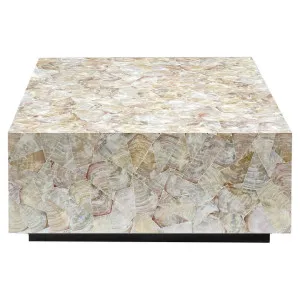 Snowden Mother Of Pearl Inlaid Square Coffee Table, 80cm by Philuxe Home, a Coffee Table for sale on Style Sourcebook