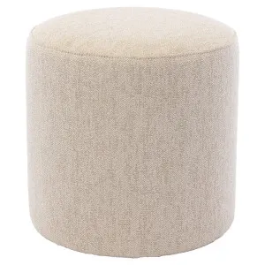 Rosabelle Fabric Round Ottoman Stool, Cream by Room Aura, a Ottomans for sale on Style Sourcebook