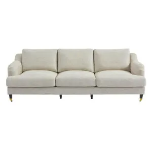Aerin Fabric Sofa, 3 Seater, Oatmeal by Cozy Lighting & Living, a Sofas for sale on Style Sourcebook