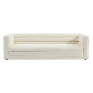 Colorado Boucle Fabric Sofa, 3 Seater, White by Cozy Lighting & Living, a Sofas for sale on Style Sourcebook
