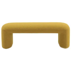 Piper Fabric Ottoman Bench, 140cm, Mustard by Cozy Lighting & Living, a Ottomans for sale on Style Sourcebook