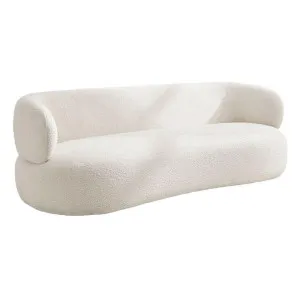 Greenwich Boucle Fabric Sofa, 3 Seater, Ivory by Cozy Lighting & Living, a Sofas for sale on Style Sourcebook