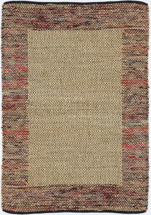 Illy Multi Colour Border Jute Rug by Wild Yarn, a Jute Rugs for sale on Style Sourcebook