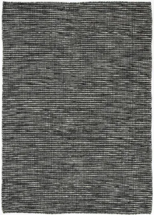 Nordic Black White Reversible Wool Rug by Wild Yarn, a Contemporary Rugs for sale on Style Sourcebook