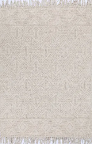 Diego Tribal Beige Wool Rug by Wild Yarn, a Contemporary Rugs for sale on Style Sourcebook