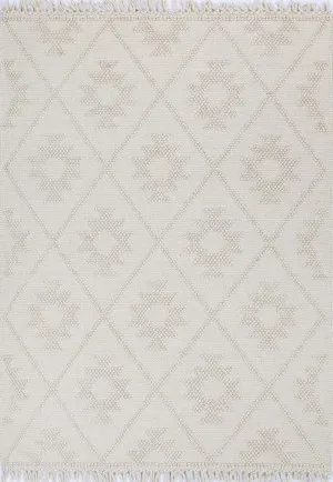 Diego Geometric Beige Wool Rug by Wild Yarn, a Contemporary Rugs for sale on Style Sourcebook