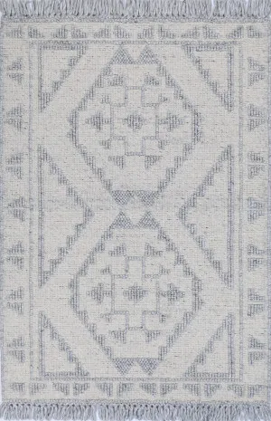 Diego Ornamental Light Grey Wool Rug by Wild Yarn, a Contemporary Rugs for sale on Style Sourcebook
