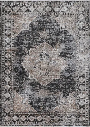 Chobi Vintage Lakeland Charcoal Beige  Rug by Wild Yarn, a Contemporary Rugs for sale on Style Sourcebook