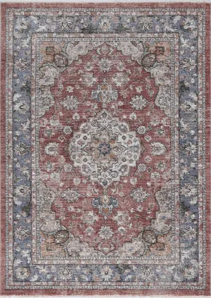 Chobi Vintage Overlea  Salmon / Blue Rug by Wild Yarn, a Contemporary Rugs for sale on Style Sourcebook