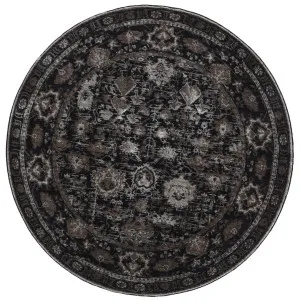 Brook Staten Pewter Round Rug by Wild Yarn, a Contemporary Rugs for sale on Style Sourcebook