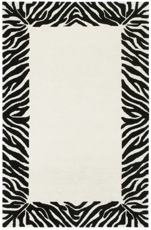 Zanzibar Black & White Wool Rug by Wild Yarn, a Contemporary Rugs for sale on Style Sourcebook