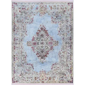 Zarrin Diamond Aqua Machine Washable Rug by null, a Contemporary Rugs for sale on Style Sourcebook