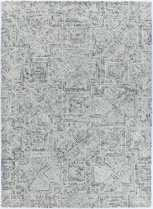 Labyrinth 09A  Charcoal Wool Rug by Wild Yarn, a Contemporary Rugs for sale on Style Sourcebook