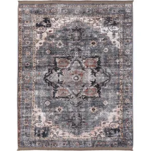 Zarrin Motif Slate Machine Washable Rug by Love That Homewares, a Contemporary Rugs for sale on Style Sourcebook