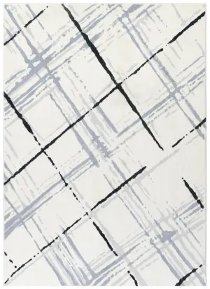 Morris Blue Geo Machine Washable Rug by Brand Ventures, a Contemporary Rugs for sale on Style Sourcebook
