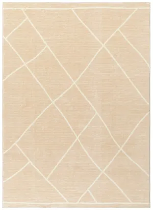 Morris Diamond Beige Machine Washable Rug by Brand Ventures, a Contemporary Rugs for sale on Style Sourcebook