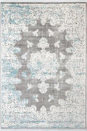 Eliza Medallion Blue Rug by Wild Yarn, a Contemporary Rugs for sale on Style Sourcebook