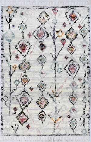 Hal Vintage Boho Taza White Rug by Wild Yarn, a Contemporary Rugs for sale on Style Sourcebook