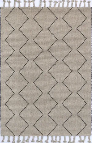 Petrus Diamond Tassel Ash Rug by Wild Yarn, a Contemporary Rugs for sale on Style Sourcebook