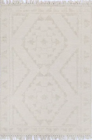 Diego Ornamental Beige Wool Rug by Wild Yarn, a Contemporary Rugs for sale on Style Sourcebook