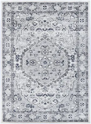 Vallonnet Cream Navy Floral Rug by Wild Yarn, a Contemporary Rugs for sale on Style Sourcebook