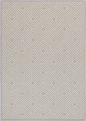 Yumi Wickham Beige Geometric Flatweave Rug by Brand Ventures, a Contemporary Rugs for sale on Style Sourcebook