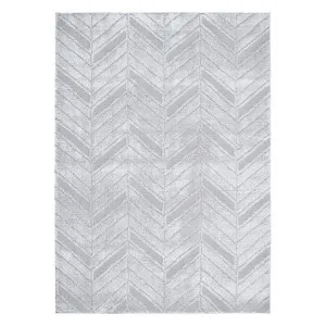 Tahoe Chevron Silver Shag Rug by Brand Ventures, a Contemporary Rugs for sale on Style Sourcebook