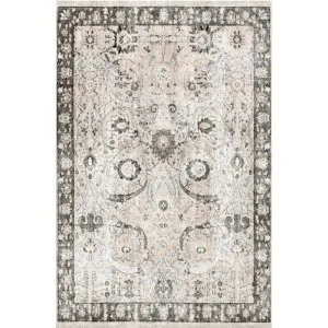 Zarrin Garland Grey Machine Washable Rug by Love That Homewares, a Contemporary Rugs for sale on Style Sourcebook