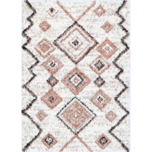 Effete Blush Shaggy Aztec Rug by Wild Yarn, a Contemporary Rugs for sale on Style Sourcebook