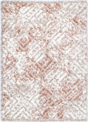 Effete Blush Shaggy Geometric Rug by Wild Yarn, a Contemporary Rugs for sale on Style Sourcebook